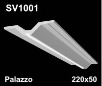 SV1001 - встраиваемый светильник для светодиодной подсветки из гипса Palazzo 220х50мм