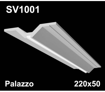  SV1001 - встраиваемый светильник для светодиодной подсветки из гипса Palazzo 220х50мм