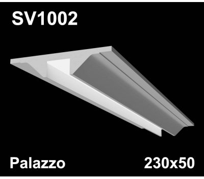  SV1002 - встраиваемый светильник для светодиодной подсветки из гипса Palazzo 230х50мм