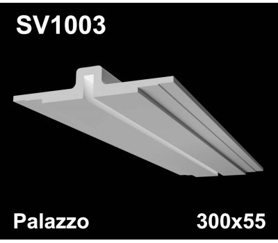  SV1003 - встраиваемый светильник для светодиодной подсветки из гипса Palazzo 300х55мм
