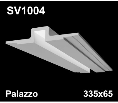  SV1004 - встраиваемый светильник для светодиодной подсветки из гипса Palazzo 335х65мм