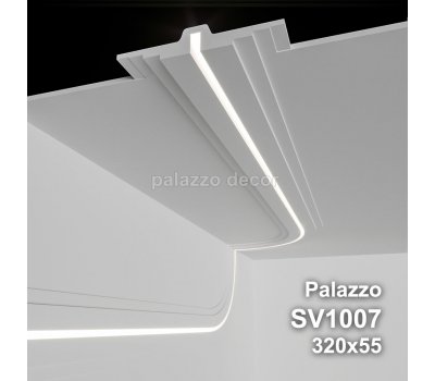  SV1007 - встраиваемый светильник для светодиодной подсветки из гипса Palazzo 320х55мм
