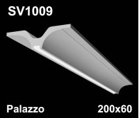 SV1009 - встраиваемый светильник для светодиодной подсветки из гипса Palazzo 200х60мм
