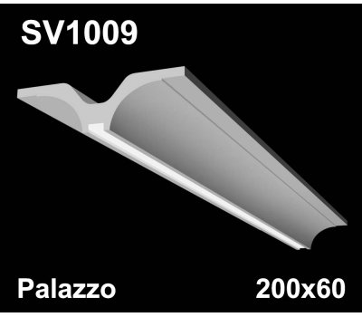  SV1009 - встраиваемый светильник для светодиодной подсветки из гипса Palazzo 200х60мм