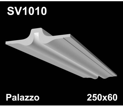  SV1010 - встраиваемый светильник для светодиодной подсветки из гипса Palazzo 250х60мм