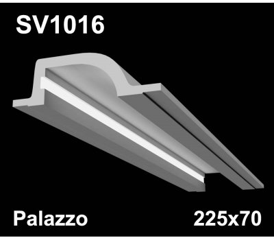  SV1016- встраиваемый светильник для светодиодной подсветки из гипса Palazzo 225x70мм